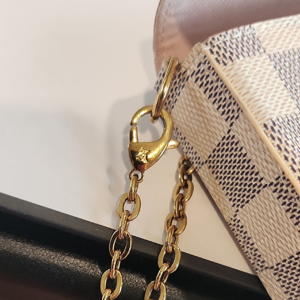 Louis Vuitton Cream Damier Azur Envelope Shoulder Bag - Picture 12 of 15